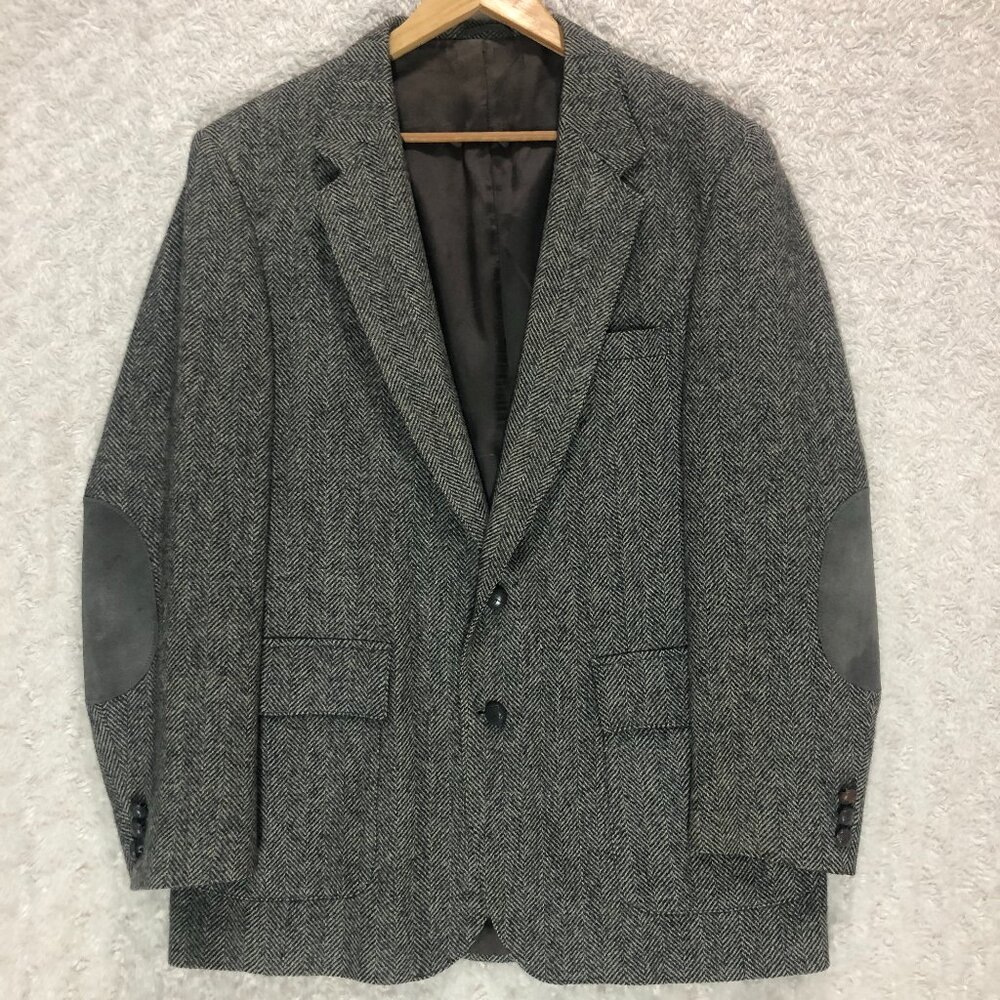 WFF‎ Designer Series by Farah Pure Wool Men's 42L Herringbone Blazer
